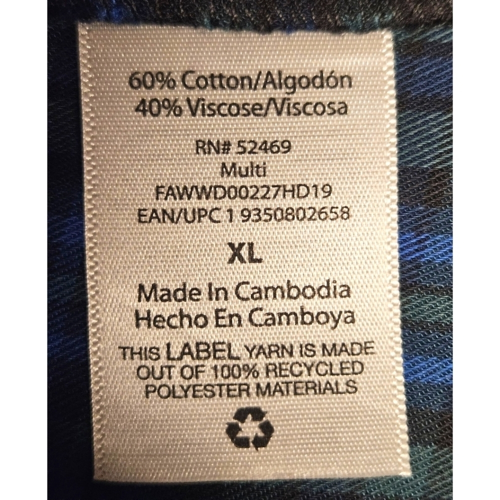 FREE ASSEMBLY XL-1X Plaid mini wrapdress black,blue,green long Sleeve Pockets - Picture 13 of 16